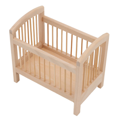 Miniature 1/12 Scale Wooden Doll Bed 1