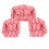 (Red) 3Pcs Dollhouse Sofa Set Pine Cloth Light Color Red 4