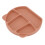 (Brown) Silicone 3-compartment toddler bowl with fork & spoon, brown 5