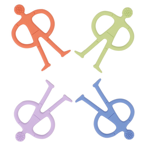 4Pcs baby teether silicone sticks with soft grip 1