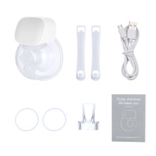 Wearable Electric Breast Pump Silent Hands Free 2 Modes 5 Levels 24mm