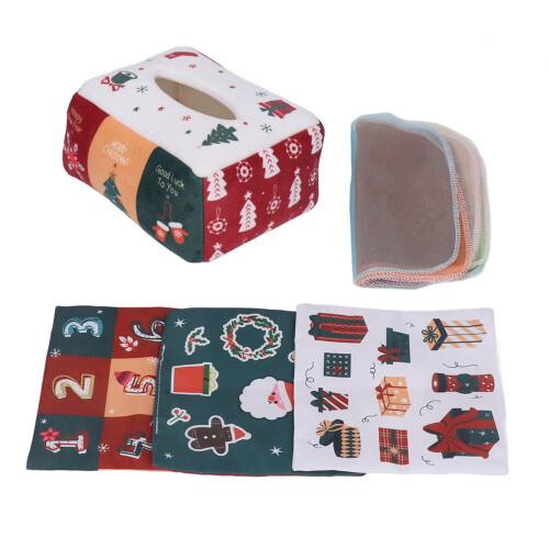 Box tissues giocattolo sicuro antistrappo lavabile puzzle 2