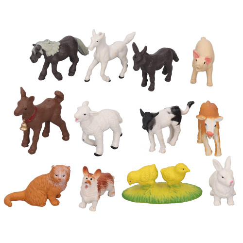 12x Simulation Bauernhof-Tiere Pferd Schaf Schwein 2
