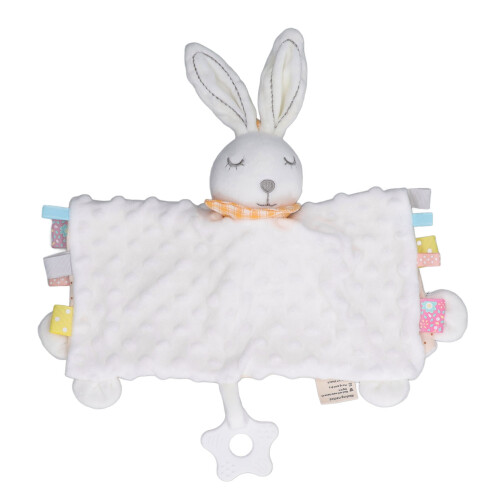 Baby Bunny Chewable Security Blanket Sensory Toy