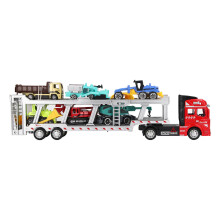 (Red, with New Type Engineering Vehicle) 7 in 1 Transportvrachtwagen Speelgoed Legering Pull Back Groen 12.6in