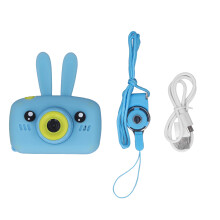 (Blue) Kinderkamera 2-in-1, 12MP HD-Videorecorder mit Spielen, blau