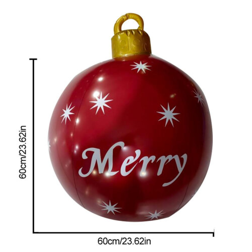 60cm PVC-Aufblasbare Weihnachtskugel für Außenbereich Deko 1