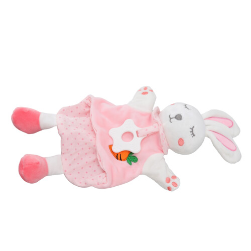 Sicherheitsdecke Hase mit Kauspielzeug 1