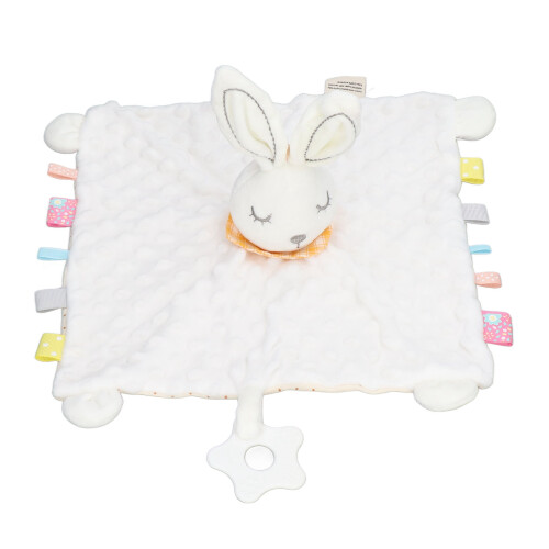 Baby Bunny Chewable Security Blanket Sensory Toy 2