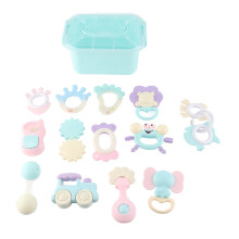(14Pcs with Medium Storage Box) Zahnschutzspielzeug für Babys, kochbar, Rassel, 0-1 Jahr, 6tlg.