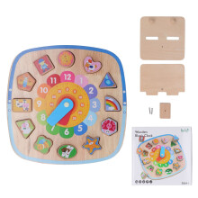 Holz-Sortieruhr Lernspielzeug für Kinder