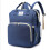 (Dark Blue) Borsa Pannolini Rosa Grande Portatile 1