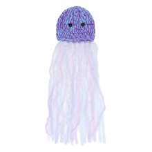 (Flower Purple) Handgefertigter Octopus-Strickhut Baby Rot