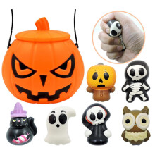 Halloween-Kürbis-Eimer Geist-Drückspielzeug