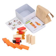 Domino-Steine Holz Bauspielkasten für Kinder ab 3