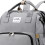 (Grey) Borsa Pannolini Rosa Grande Portatile 2