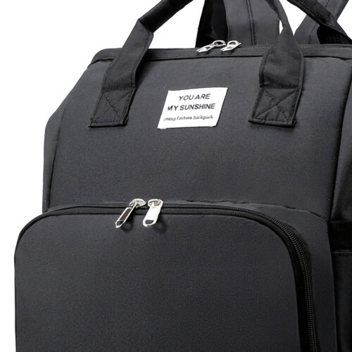 (Black) Borsa Pannolini Rosa Grande Portatile 1