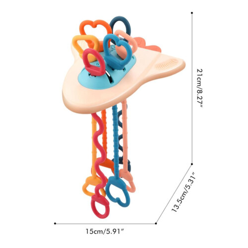 Baby Sensory Toys Spaceship Silicone Pull Activity Gift 1