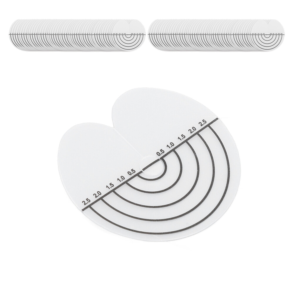 Unisex 100Pcs Clear Pvc Hair Heat Shield Guards With Single Hole & Scale