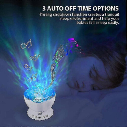 Ocean Wave Projector, Led Night Light Lamp with 7 Lighting Modes Music Speaker-2025-ss 1