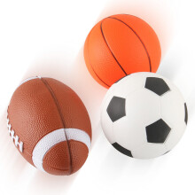 3 große Gummibälle für Sportspielzeug Indoor/Outdoor
