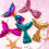 5x Sequin Mermaid Tail Cake Topper Party Decor 4