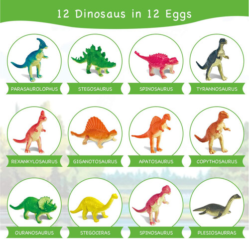 12pcs Kids Dinosaur Egg Dig Kit Archaeology Toy 1