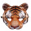 Halloween Tiger EVA Half Face Mask 1