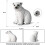 3x Realistic Polar Bear Plastic Animal Figures 3