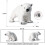 3x Realistic Polar Bear Plastic Animal Figures 2