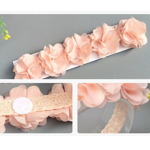 3x Babygirl-Band mit Haarschleife, elastisch 2
