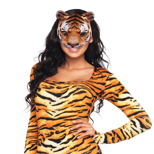 Halloween Tiger EVA Half Face Mask 2