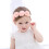 3x Babygirl-Band mit Haarschleife, elastisch 4