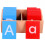 Kids Double Lettered Sandpaper Board Red Blue Case 3