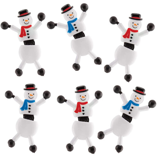 6x Kerstmans Sneeuwpop Muurklimmers Party