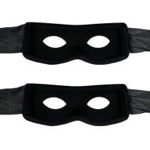 2x Augenmaske Kostüm Schwarz, Party-Zubehör & Dekoration