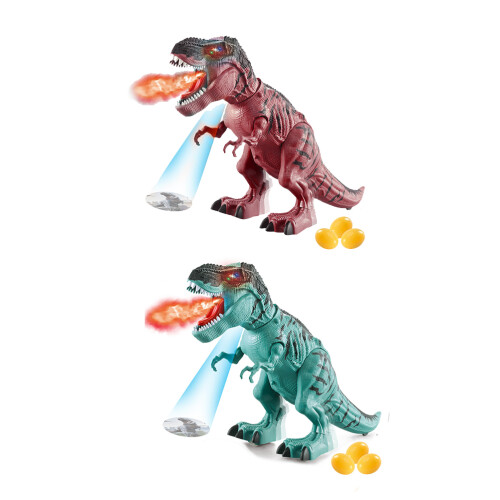 Laufender Dinosaurier mit Nebel und Ei-Simulation 1
