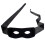 2x oogmasker kostuum zwart feest 3