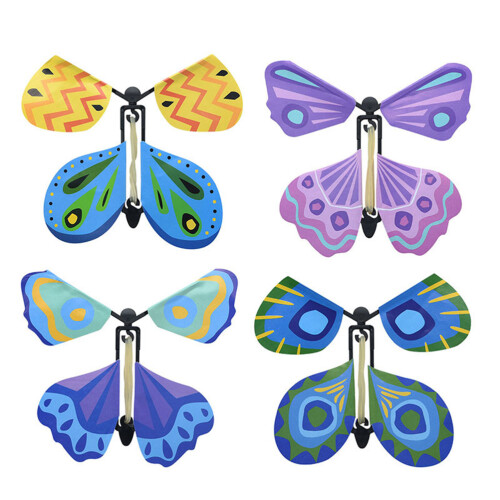 4Pcs Flying Butterfly Kids Magical Props