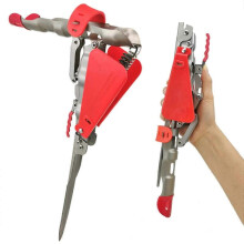 2ps Fishing Rod Holder Automatic Double Stainless Spring Steel Adjustable Sensitivity Folding-2025-ss
