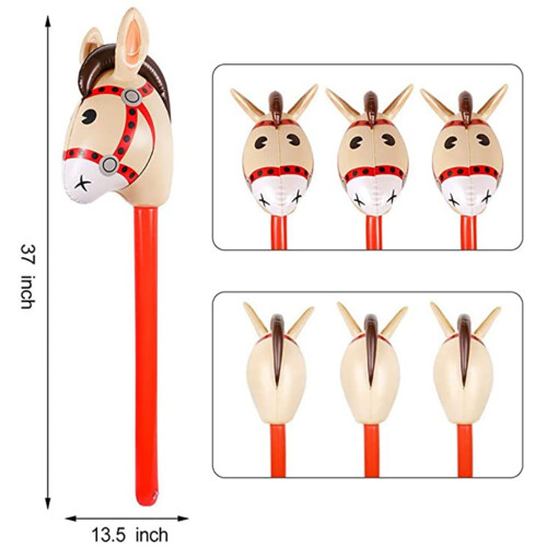 Aufblasbares Pferd-Stick Kinder Pony-Party Deko 2