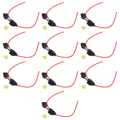 10Set Inline-Sicherungshalter Schmelzwiderstand