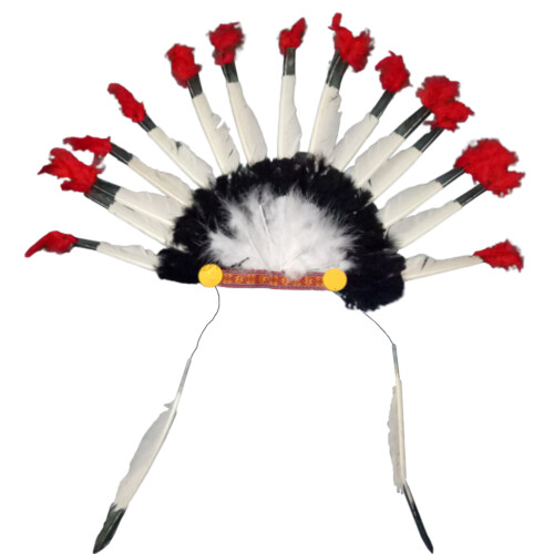 Native-American-Hauptlings-Kopfschmuck mit Federn