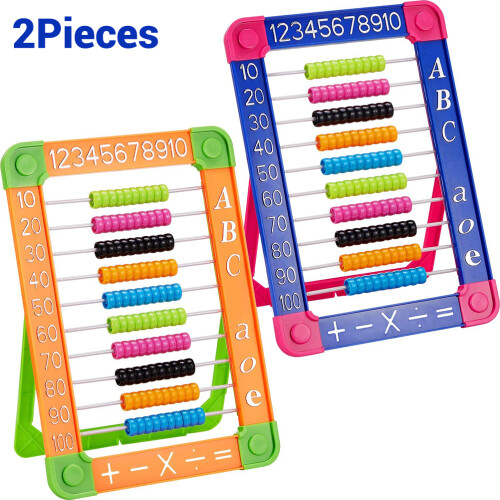2x bunte Rechenperlen Mathe-Spielzeug für Kinder