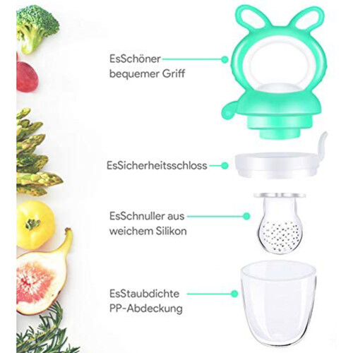 Silicone Baby Fruit Feeder & Teething Toy 2