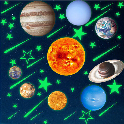Luminous Solar System Planets Fluorescent Wandsticker für Kinder 2