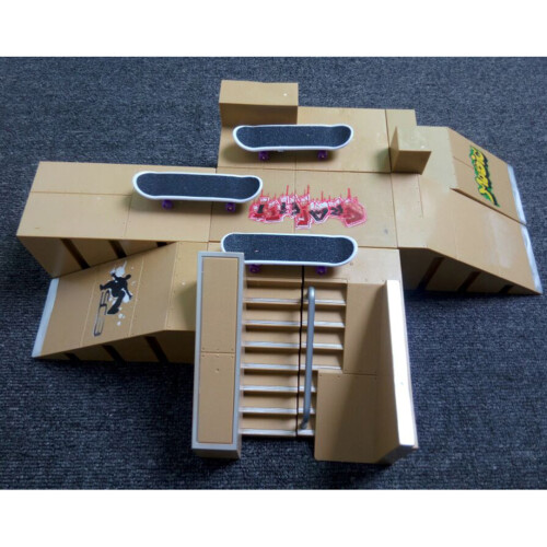 Skate Park Kit Ramp Parts for Fingerboard Training 1