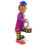 Vintage Wind-Up Tin Drumming Clown Robot Clockwork 5