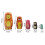 5pcs Animal Russian Nesting Dolls Gift 4