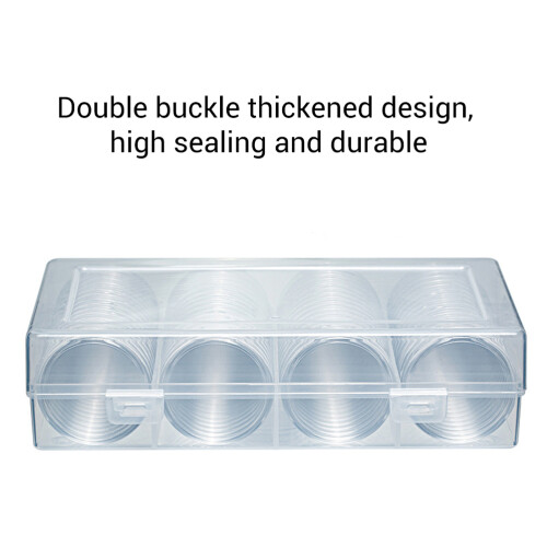 60 Stuks Munt Capsules 41mm Plastic Opslag Organizer 2